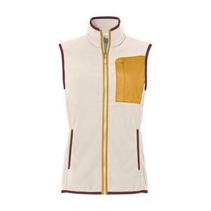 VAUDE Kerékpáros mellény - ROSEMOOR FLEECE - elefántcsont/sárga kép