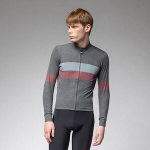 ALÉ Hosszú ujjú kerékpáros mez - WOOL LINE - szürke kép