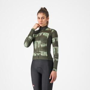 CASTELLI Hosszú ujjú kerékpáros mez - BLUR THERMAL - zöld kép