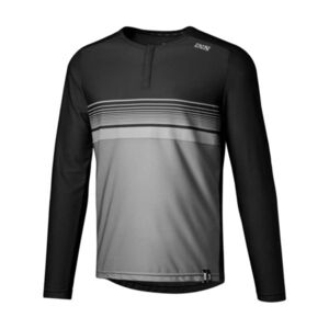 IXS Hosszú ujjú kerékpáros mez nyári - FLOW LITE 1.0 - fekete/szürke kép