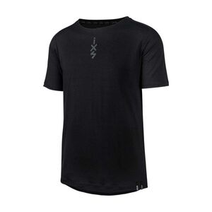 IXS Rövid ujjú kerékpáros mez - FLOW MERINO - fekete kép