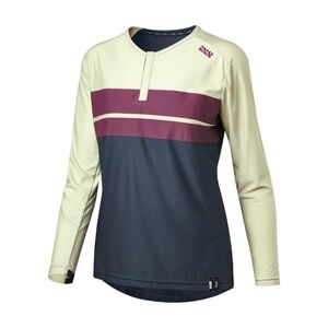 IXS Hosszú ujjú kerékpáros mez nyári - FLOW LITE 1.0 W - sárga/bordó/kék kép