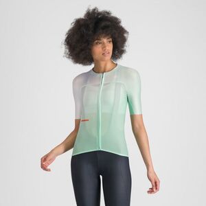 SPORTFUL Rövid ujjú kerékpáros mez - LIGHT W - zöld/fehér kép