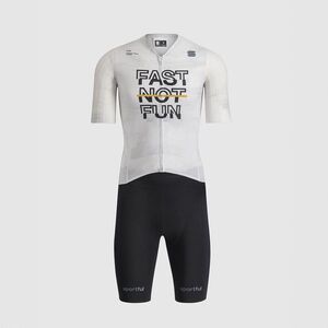 SPORTFUL Kerékpáros overall - FAST NOT FUN - fehér/fekete kép