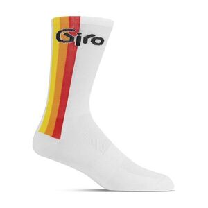 GIRO Klasszikus kerékpáros zokni - COMP RACER HIGH RISE - fehér/színes kép