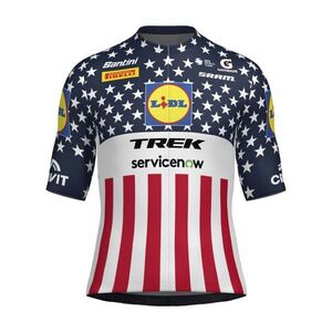 SANTINI Rövid ujjú kerékpáros mez - LIDL TREK 2026 NATIONAL CHAMPION US kép