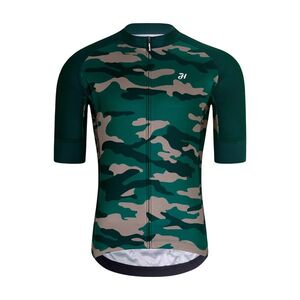 HOLOKOLO Rövid ujjú kerékpáros mez - CAMOTRAIL - zöld kép