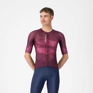 CASTELLI Rövid ujjú kerékpáros mez - CLIMBER'S A/C - bordó kép