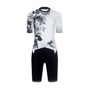 RIVANELLE Kerékpáros overall - FLOWERY DIVA - fehér/fekete kép