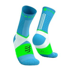 COMPRESSPORT Klasszikus kerékpáros zokni - ULTRA TRAIL SOCKS V2.0 - kék/zöld kép