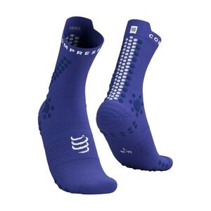 COMPRESSPORT Klasszikus kerékpáros zokni - PRO RACING SOCKS V4.0 TRAIL - kék kép