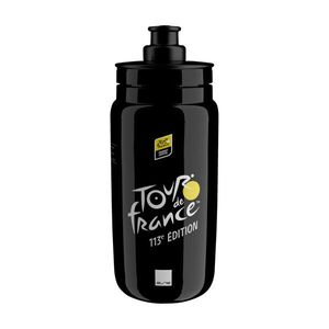 ELITE Kerékpáros palack vízre - FLY TOUR DE FRANCE BLACK MAP 550 ML 2026 - fekete kép