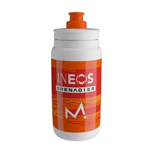 ELITE Kerékpáros palack vízre - FLY INEOS GRENADIER 550 ML 2026 - fehér/narancssárga kép