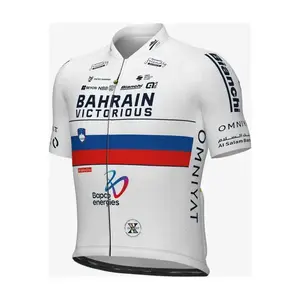 ALÉ Rövid ujjú kerékpáros mez - BAHRAIN VICTORIOUS CAMPIONE SLOVENIA 2026 - fehér/kék/piros kép