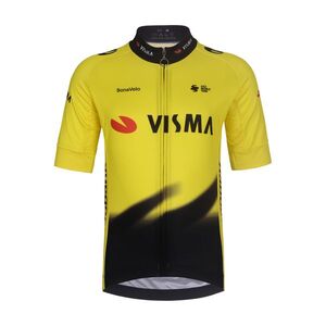 BONAVELO Rövid ujjú kerékpáros mez - VISMA 2026 KIDS - sárga/fekete kép