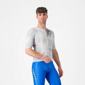 CASTELLI Rövid ujjú kerékpáros mez - AERO RACE 8S - ezüst kép