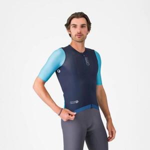 CASTELLI Rövid ujjú kerékpáros mez - CORRETTO - kék/türkiz kép