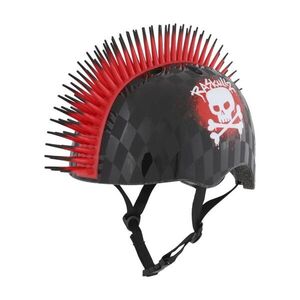 BELL Kerékpáros sisak - SKULL HAWK - fekete/piros kép