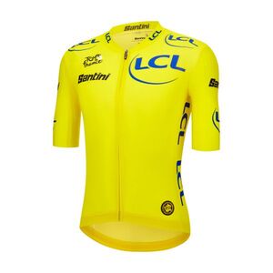 SANTINI Rövid ujjú kerékpáros mez - TDF OFFICIAL LEADER - sárga kép