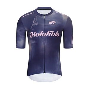 HOLOKOLO Rövid ujjú kerékpáros mez - TEAM SPIRIT - antracit/lila kép