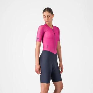 CASTELLI Kerékpáros overall - MOVEMENT - rózsaszín/kék kép