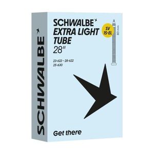 SCHWALBE belső gumi - SV15-EL (23/28-622/630) 28x0.90–1.10 SV 80mm - fekete kép