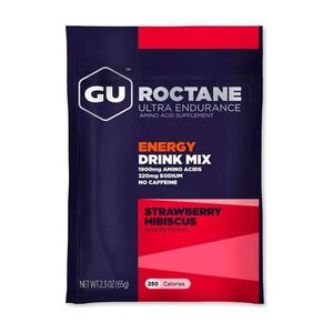GU Kerékpáros táplálékkiegészítő - ROCTANE DRINK 65 G STRAWBERRY HIBISCUS kép