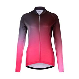 HOLOKOLO Hosszú ujjú kerékpáros mez - DAZZLE LADY WINTER - rózsaszín/lila/kék/fekete kép