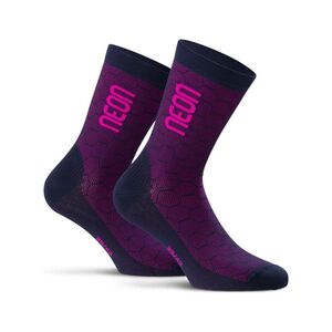 NEON Klasszikus kerékpáros zokni - NEON 3D - rózsaszín/kék kép
