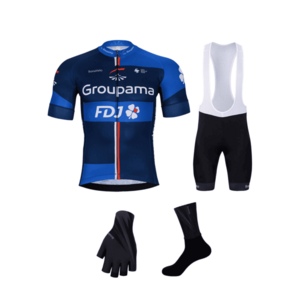 BONAVELO Kerékpáros mega szett - GROUPAMA FDJ 2025 - fehér/kék/fekete/piros kép
