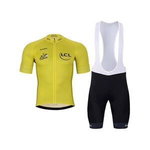 BONAVELO Rövid kerékpáros mez rövidnadrággal - TOUR DE FRANCE 2025 - fekete/sárga kép