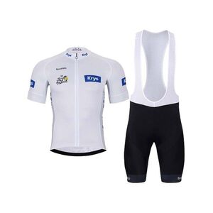 BONAVELO Rövid kerékpáros mez rövidnadrággal - TOUR DE FRANCE 2025 - fehér/fekete/kék kép