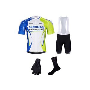 BONAVELO Kerékpáros mega szett - LIQUIGAS CANNONDALE - fekete/zöld/fehér/kék kép