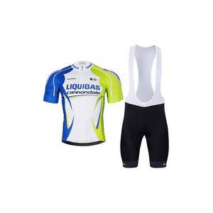 BONAVELO Rövid kerékpáros mez rövidnadrággal - LIQUIGAS CANNONDALE - fekete/kék/zöld kép