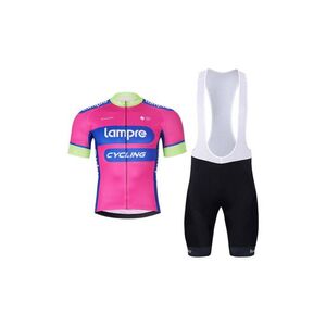 BONAVELO Rövid kerékpáros mez rövidnadrággal - LAMPRE - rózsaszín/fekete kép