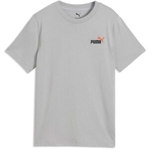 Puma ESSENTIALS 2 COLOR SMALL NO.1 LOGO TEE B Fiú póló, szürke, méret kép