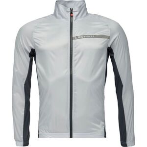 Castelli SQUADRA STRETCH Férfi kerékpáros széldzseki, szürke, méret XXXL kép