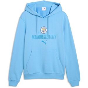 Puma MANCHESTER CITY FC FTBLCULTURE HOODIE TEAM Férfi pulóver, világoskék, méret kép