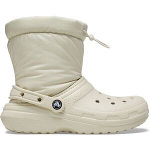 Crocs CLASSIC LINED NEO PUFF BOOT Unisex hótaposó, bézs, méret 42/43 kép