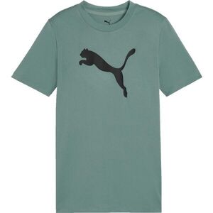 Puma TAD ESSENTIALS CAT LOGO TEE B Fiú póló sportoláshoz, sötétzöld, méret kép