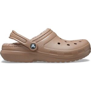 Crocs CLASSIC FUZZ LINED CLOG Női belebújós cipő, barna, méret 37/38 kép