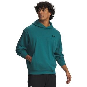Under Armour RIVAL LW HOODIE Férfi sportos kapucnis pulóver, sötétzöld, méret kép