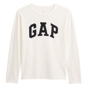 GAP V-FRCH LS LOGO TEE Gyerek póló, fehér, méret kép