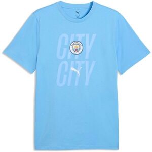 Puma MANCHESTER CITY FC FTBLCULTURE TEE TEAM Férfi póló, világoskék, méret kép