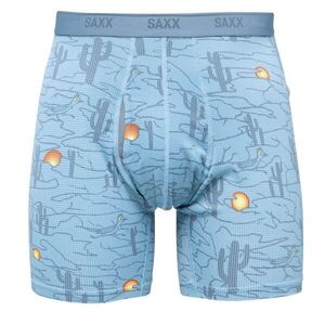 SAXX QUEST QUICK-DRY MESH BOXER BRIEF FLY Férfi gyorsan száradó boxeralsó, kék, méret kép