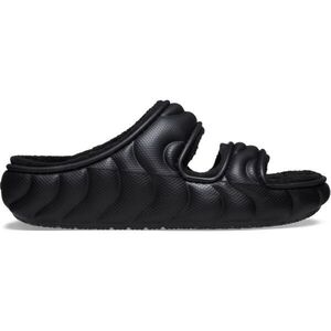 Crocs CLASSIC COZZZY OVERPUFF Unisex papucs, fekete, méret 37/38 kép