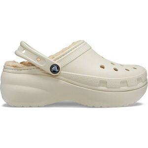 Crocs CLASSIC PLATFORM LINED CLOG W Női klumpa, bézs, méret 41/42 kép