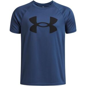 Under Armour TECH BIG LOGO SS Fiú póló, sötétkék, méret kép