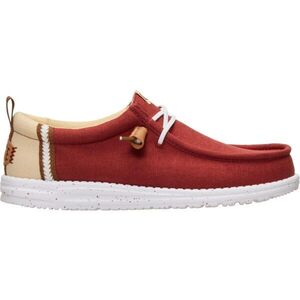 HEY DUDE WALLY CRAFT LINEN Férfi slip-on cipő, piros, méret kép