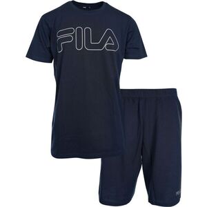 Fila SET SHORT SLEEVES T-SHIRT AND SHORT PANTS IN JERSEY Férfi pizsama, sötétkék, méret kép